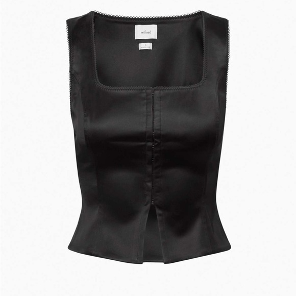 BNWT Aritzia Wilfred Roseland Black Bustier Size Small - Picture 7 of 9